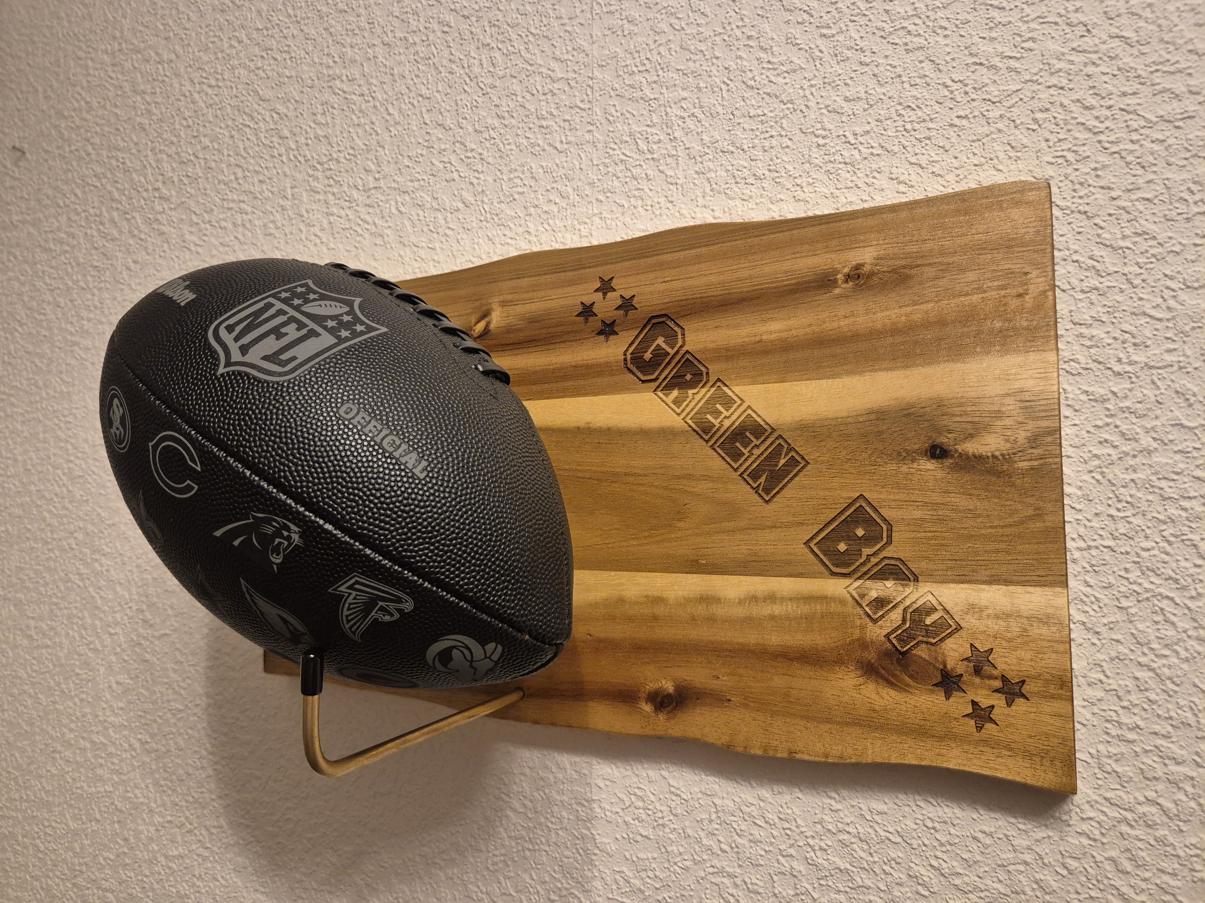 Bild für Präsentationsset für Football, Messing, inkl. offiziellem NFL-Full-Size-Football