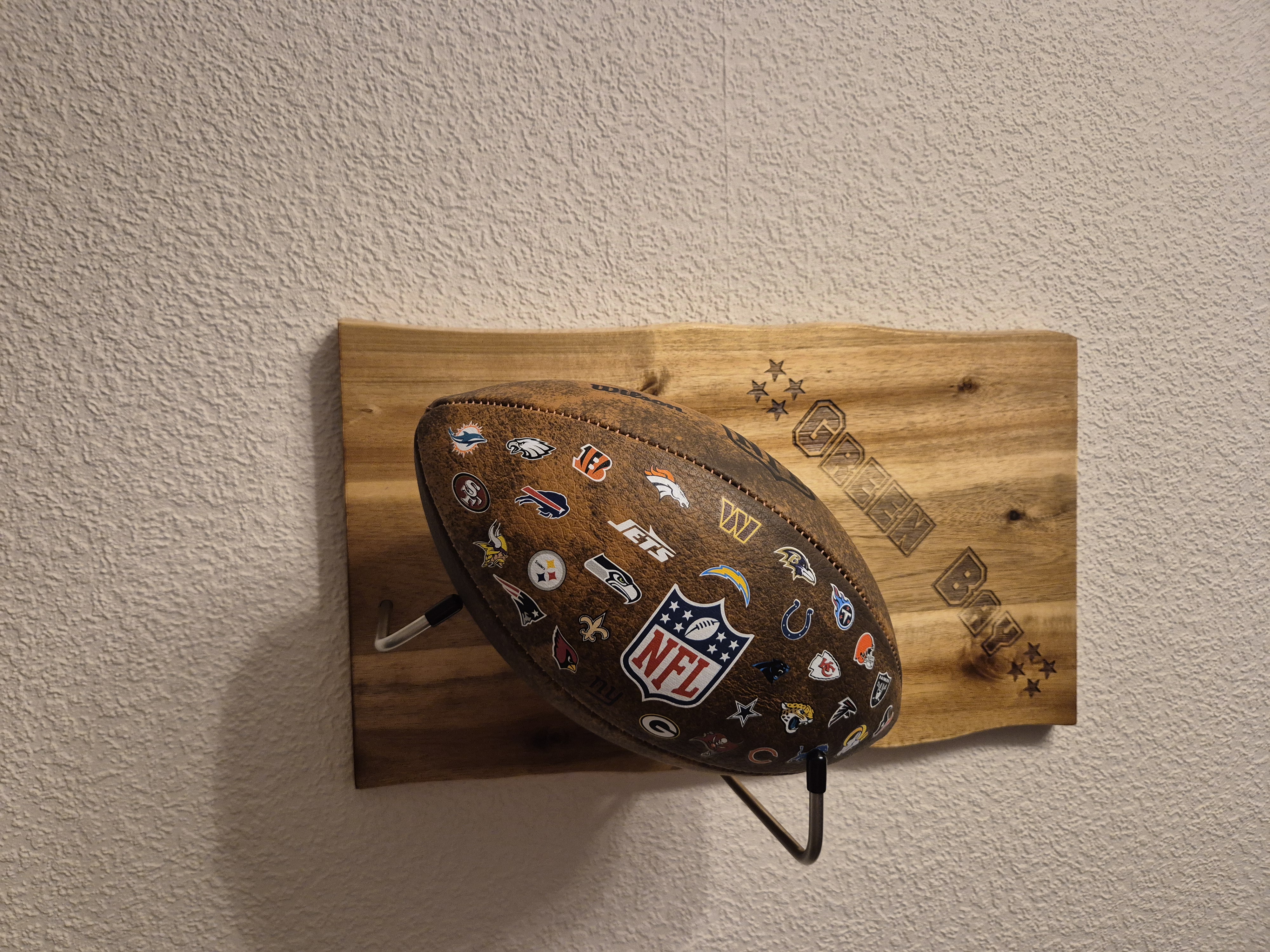 Bild für Präsentationsset für Football, Edelstahl, inkl. offiziellem NFL-Junior-Size-Football