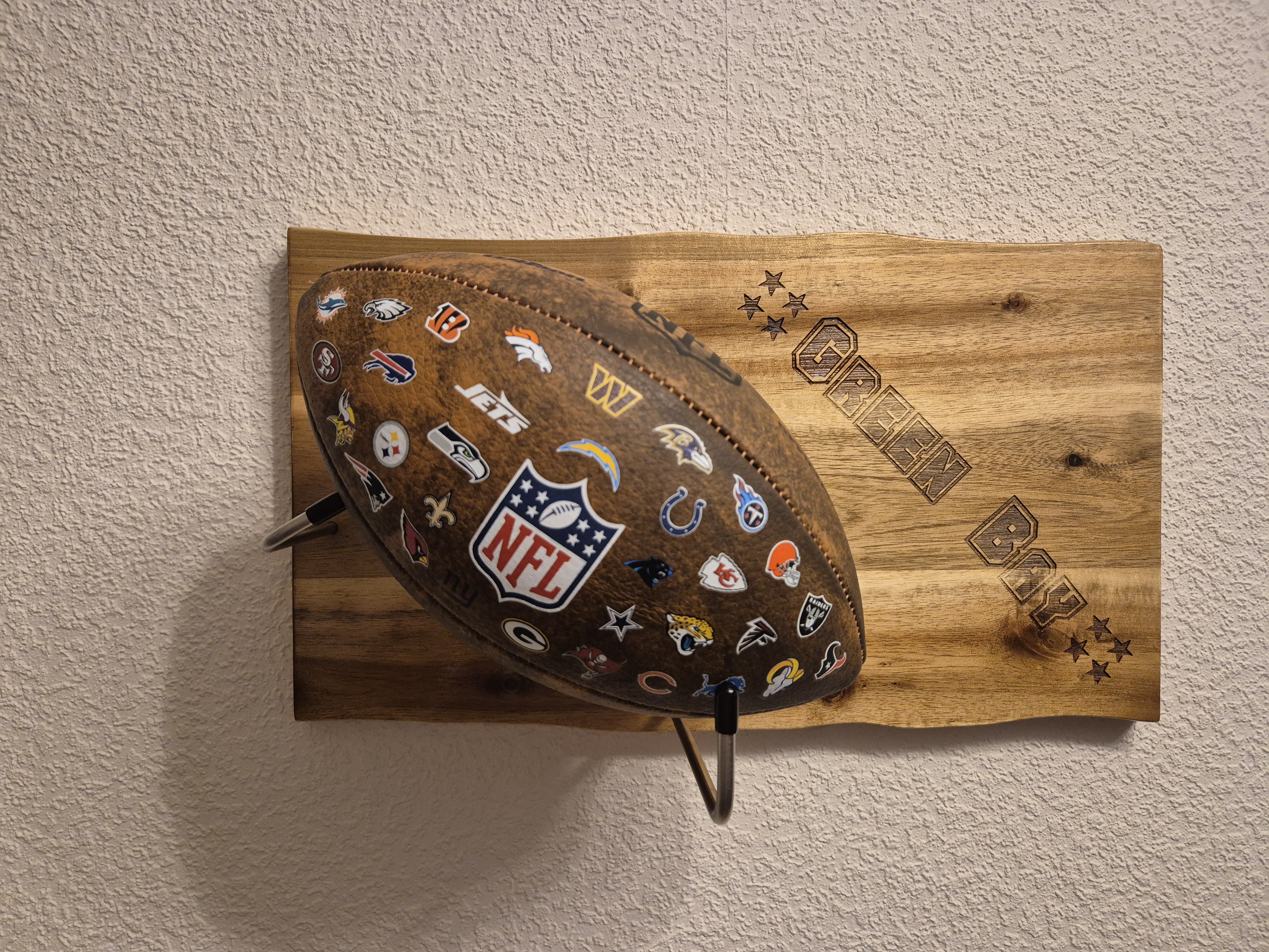 Bild für Präsentationsset für Football, Edelstahl, inkl. offiziellem NFL-Junior-Size-Football